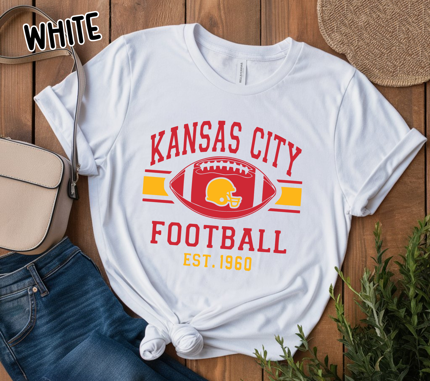 Kanas City Football T-Shirt or Sweatshirt