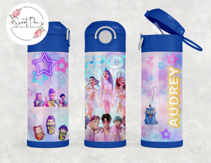 Huntrix K-Pop Demon Hunters 12oz Kids Flip Top Tumbler