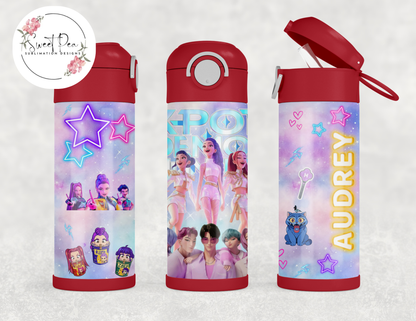 Huntrix K-Pop Demon Hunters 12oz Kids Flip Top Tumbler
