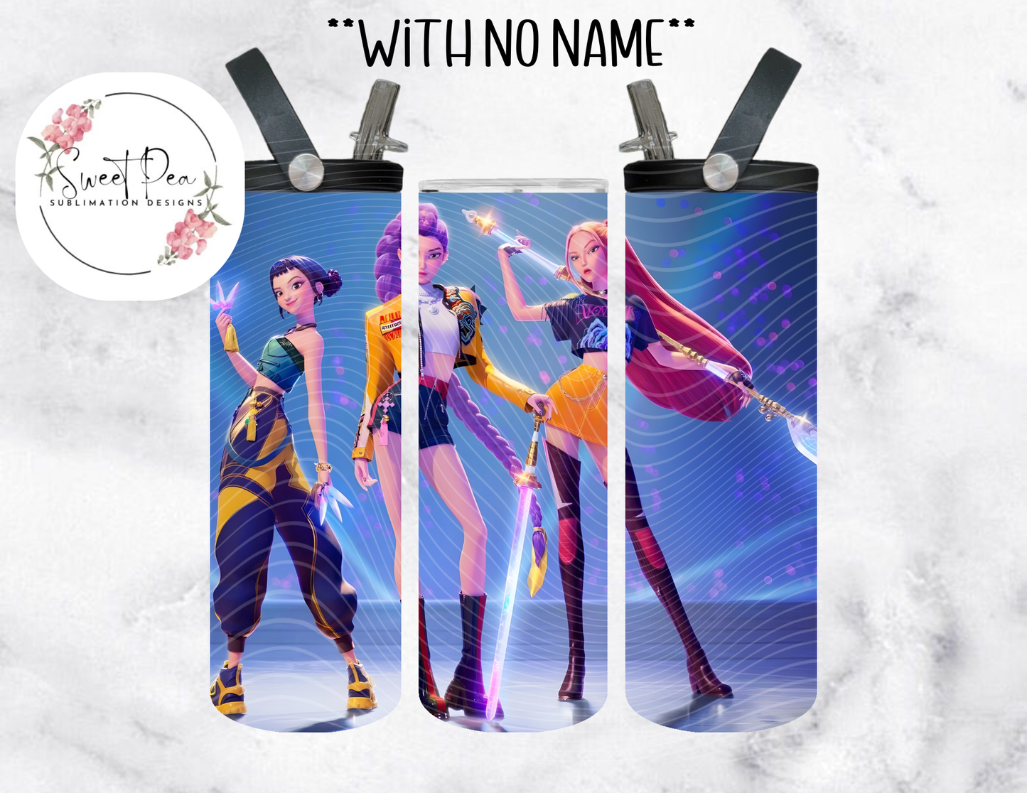 K-Pop Demon Hunters Huntrix 20oz Flip Top Tumbler