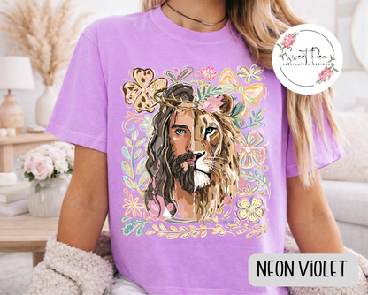 Lion of Judah, Jesus Christian Shirt - Comfort Colors