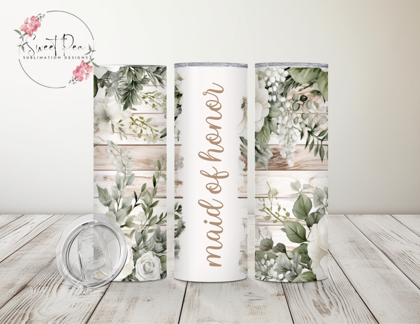 Rustic Floral Bridal Party 20oz Tumbler