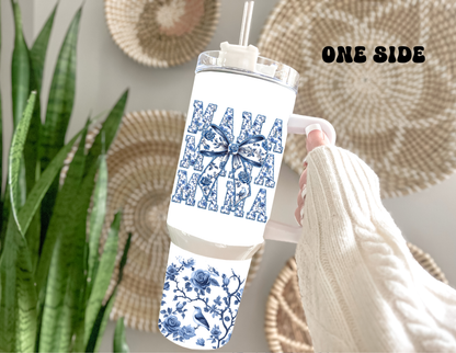 Mama Blue Chinoiserie 40oz Tumbler