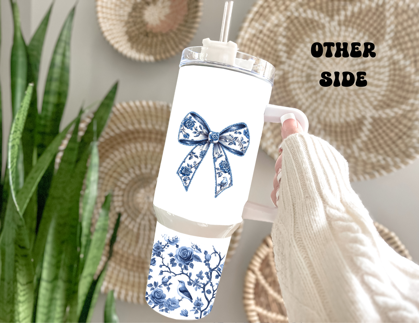 Mama Blue Chinoiserie 40oz Tumbler