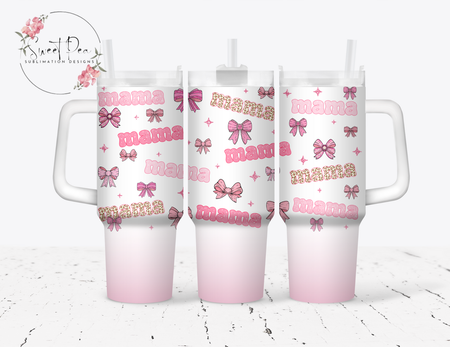 Pink Coquette Mama 40oz Tumbler