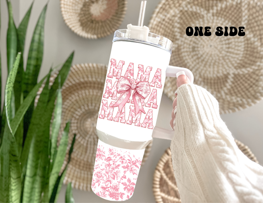 Mama Pink Chinoiserie 40oz Tumbler