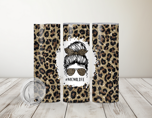 #Momlife Leopard 20oz Tumbler