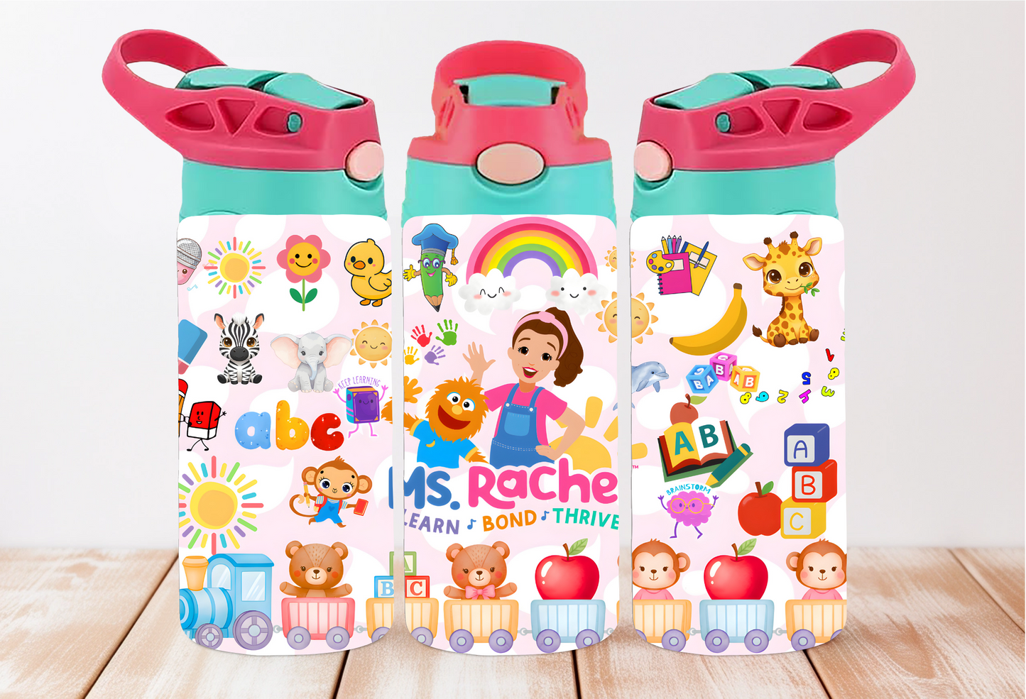 Ms Rachel Kids 12oz Flip Top Tumbler
