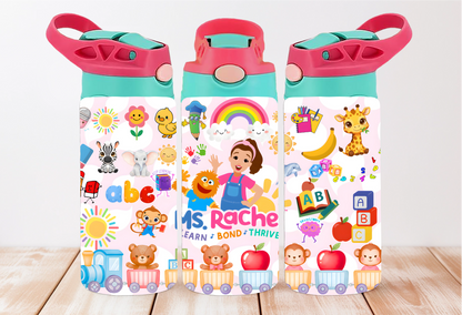 Ms Rachel Kids 12oz Flip Top Tumbler
