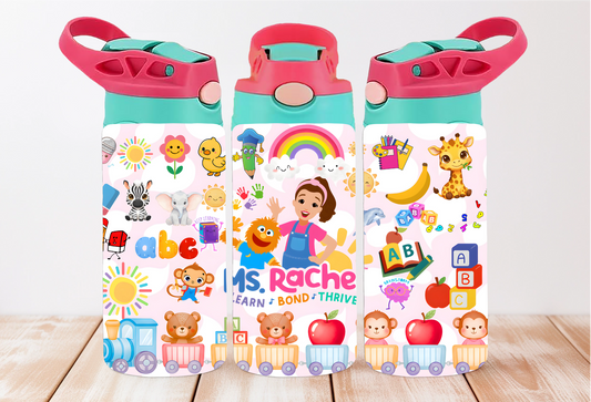 Ms Rachel Kids 12oz Flip Top Tumbler