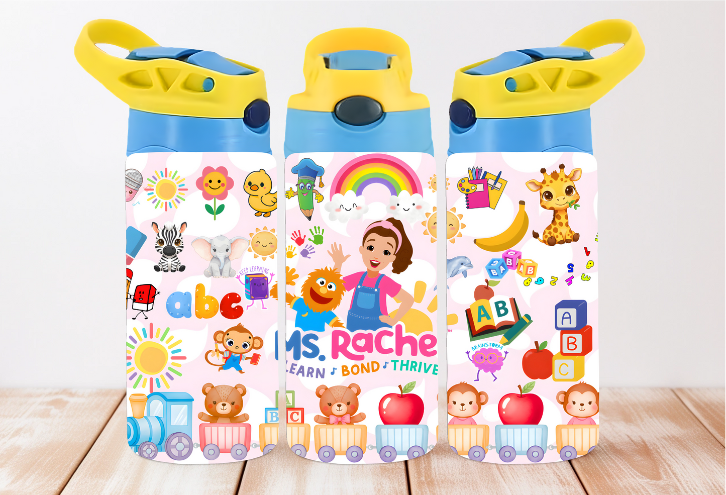 Ms Rachel Kids 12oz Flip Top Tumbler