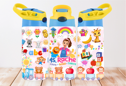 Ms Rachel Kids 12oz Flip Top Tumbler