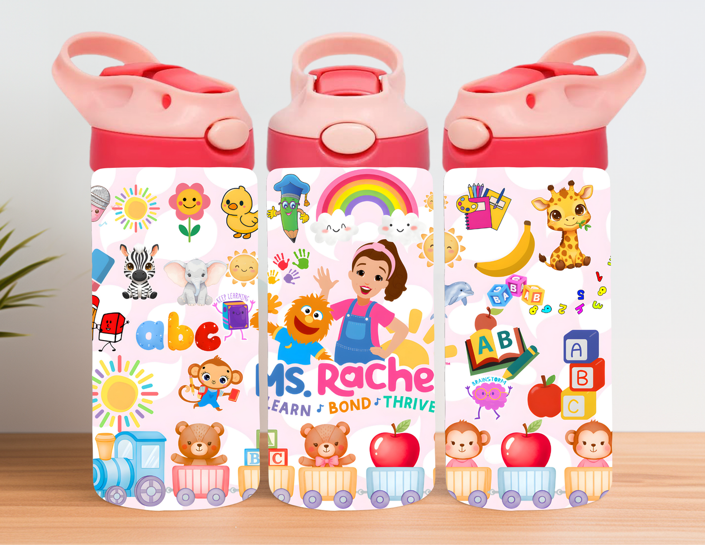 Ms Rachel Kids 12oz Flip Top Tumbler