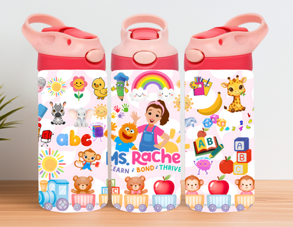 Ms Rachel Kids 12oz Flip Top Tumbler