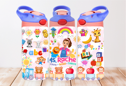 Ms Rachel Kids 12oz Flip Top Tumbler