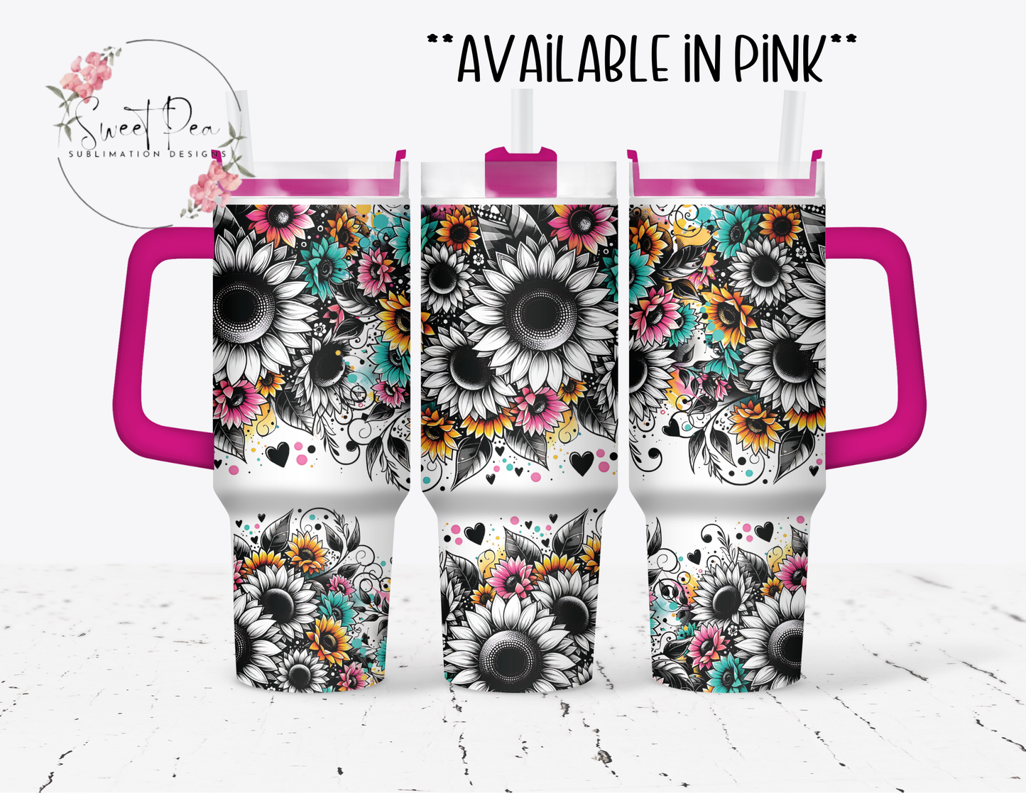 Bright Sunflowers 40oz Tumbler