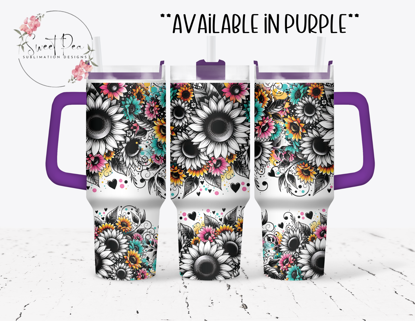 Bright Sunflowers 40oz Tumbler