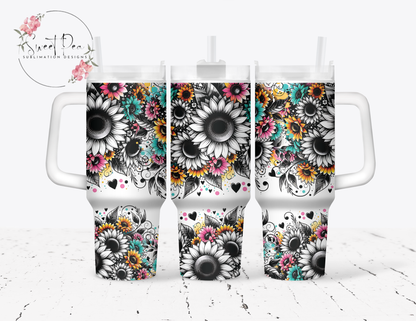 Bright Sunflowers 40oz Tumbler