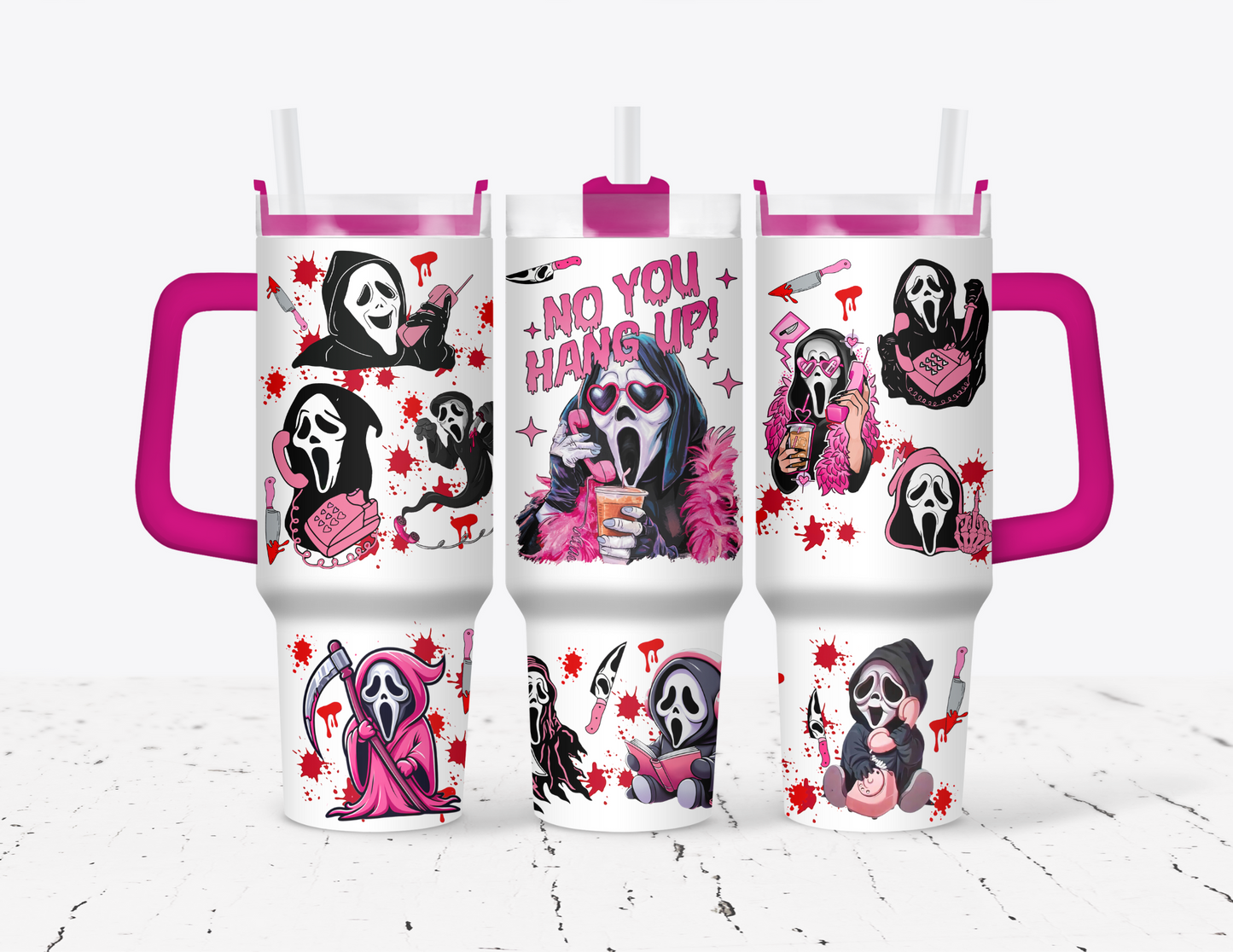 Coffee Lover Halloween Character 40oz Tumbler with Handle