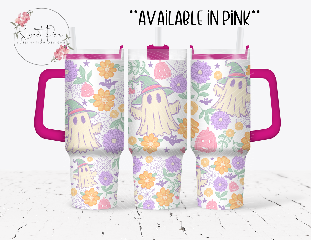 Pastel Ghost Halloween 40oz Tumbler