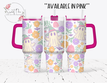 Pastel Ghost Halloween 40oz Tumbler