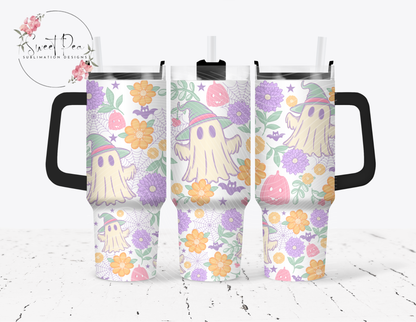 Pastel Ghost Halloween 40oz Tumbler