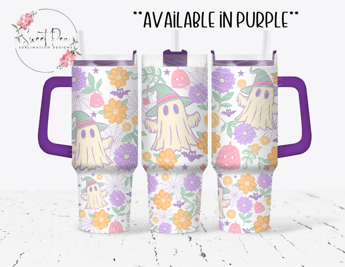 Pastel Ghost Halloween 40oz Tumbler