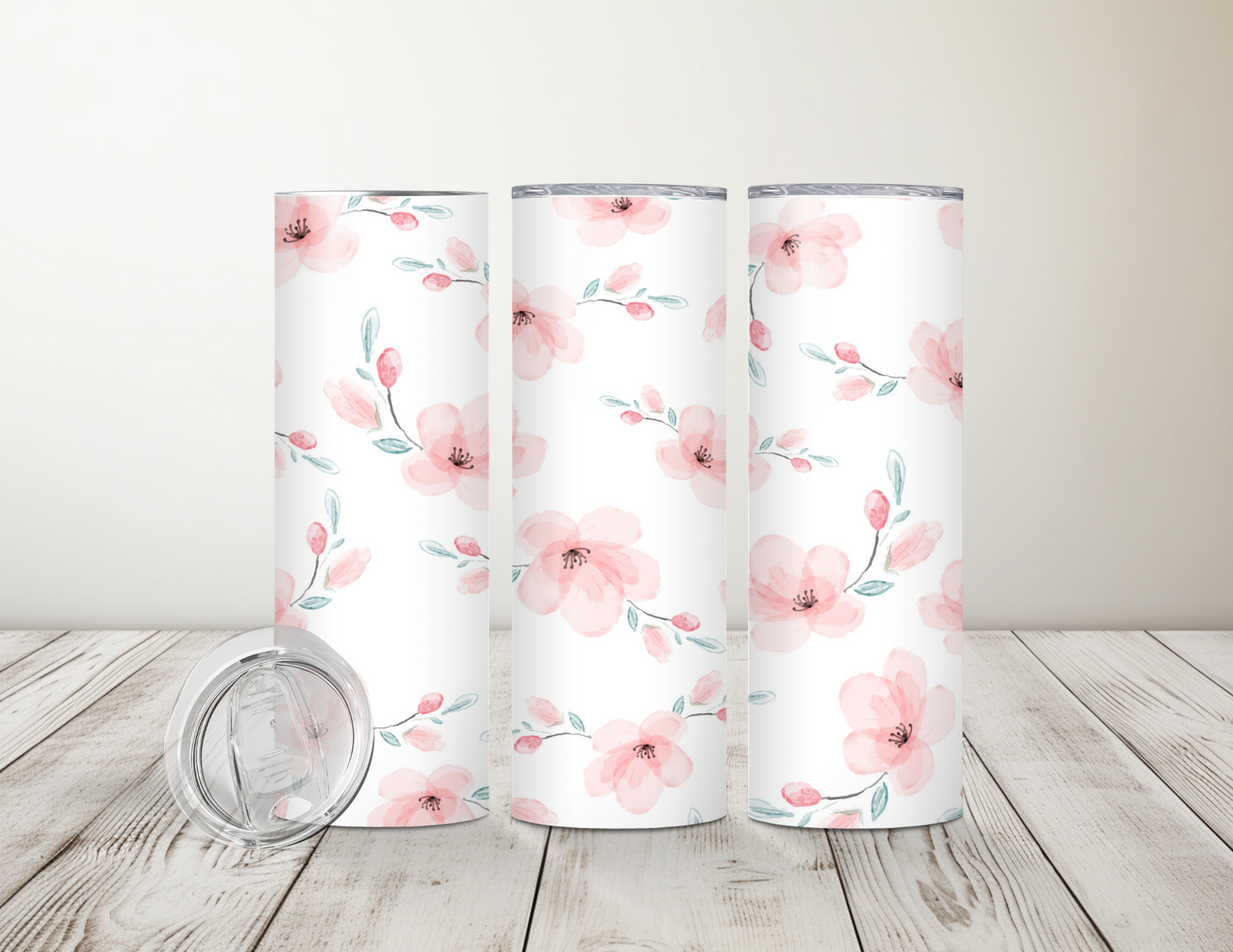 Personalized Pretty & PInk Floral 20oz Tumbler