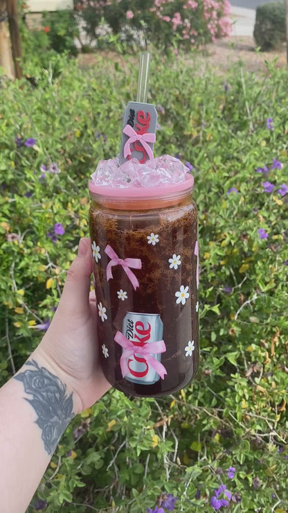 Diet Coke Coquette Acrylic Snow Globe Tumbler
