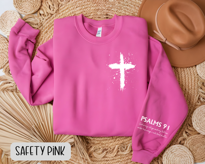 Psalms 91 Sweatshirt with Sleeve
