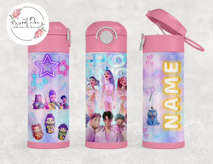Huntrix K-Pop Demon Hunters 12oz Kids Flip Top Tumbler