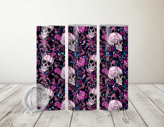 Floral Skulls 20oz Tumbler