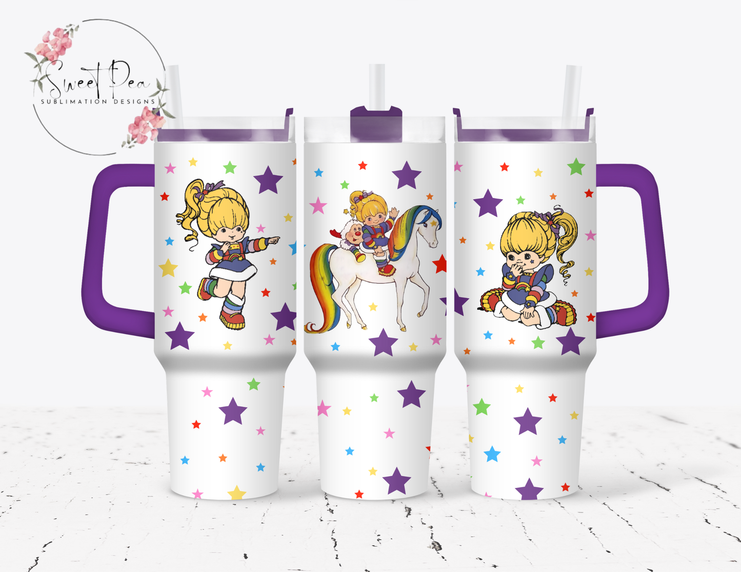 Rainbow Brite Stars 40oz Tumbler