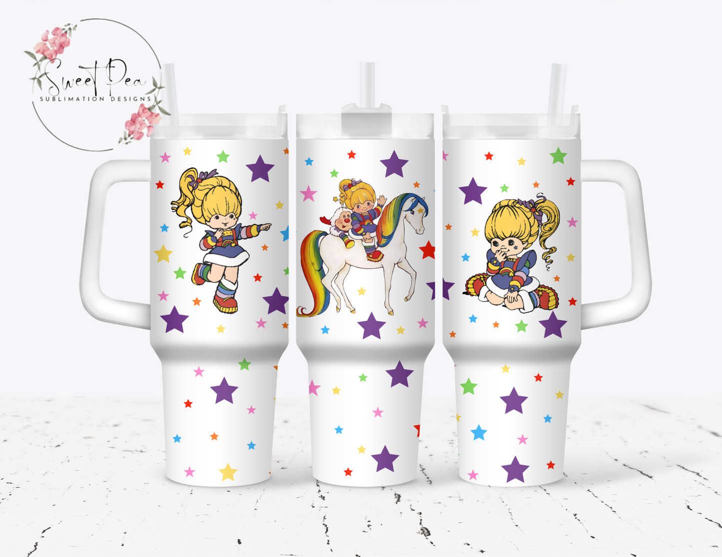 Rainbow Brite Stars 40oz Tumbler
