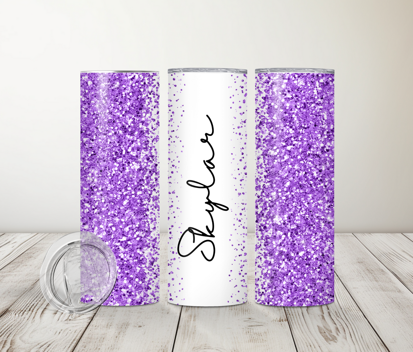 Personalized Glitter 20 oz Tumbler (5 Glitter Options)