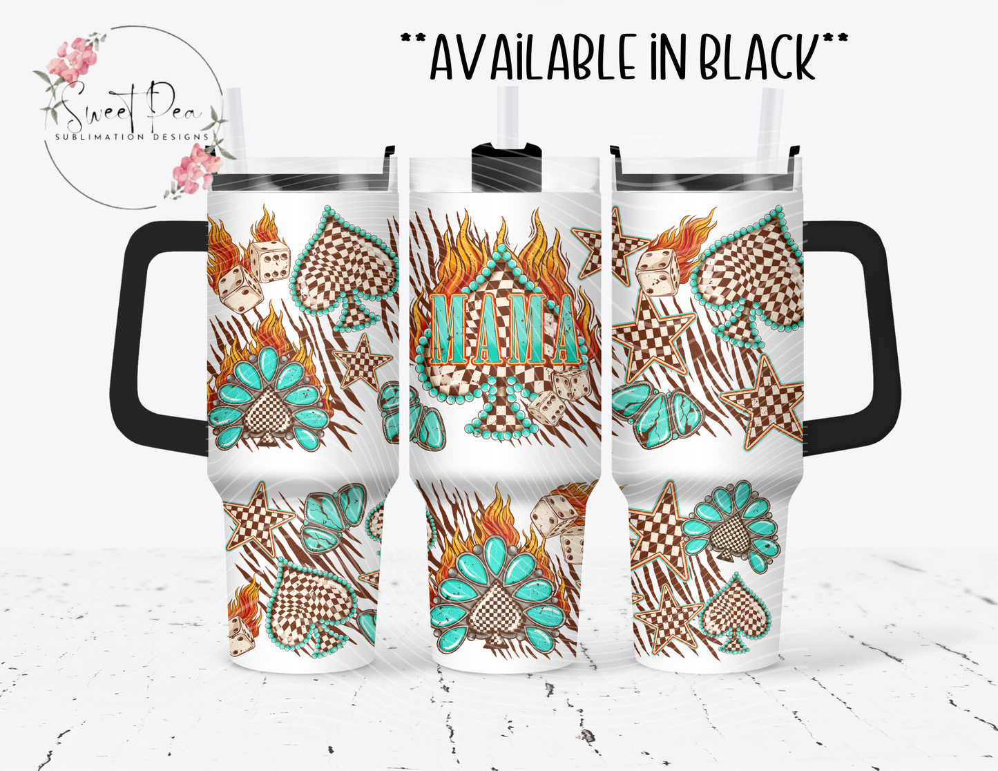 Spades Mama Checkered 40oz Tumbler