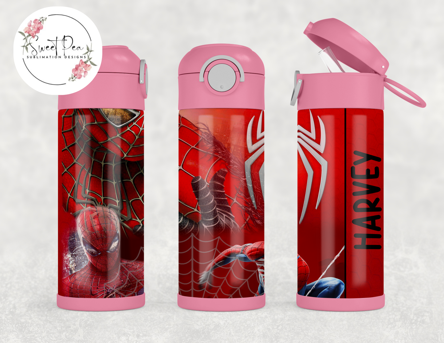"Spiderboy" 12oz Kids Flip Top Tumbler