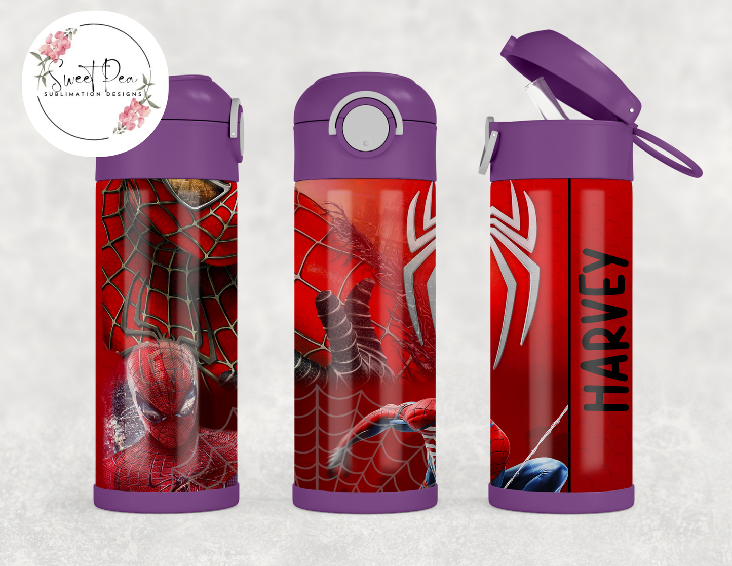 "Spiderboy" 12oz Kids Flip Top Tumbler