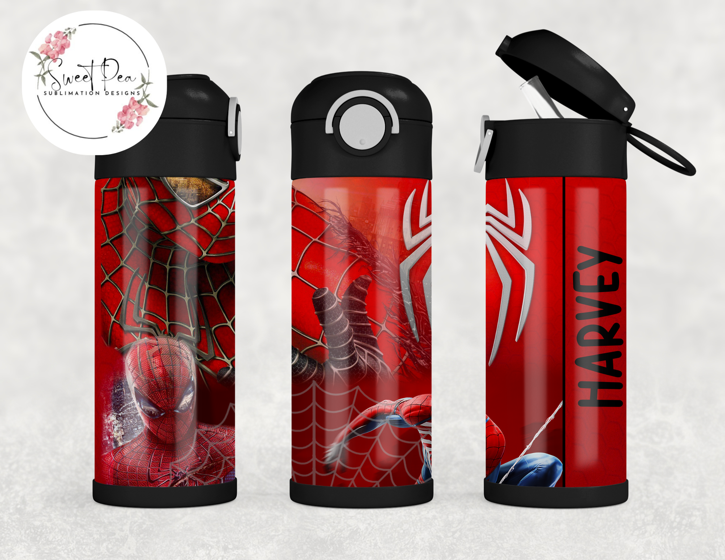 "Spiderboy" 12oz Kids Flip Top Tumbler
