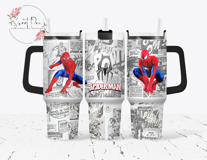 Spiderman Marv*l Comic 40oz Tumbler