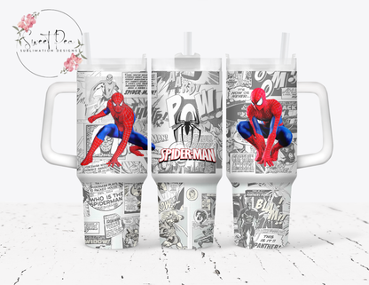 Spiderman Marv*l Comic 40oz Tumbler