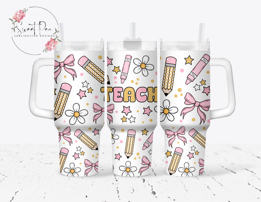 Teacher Coquette 40oz Tumbler