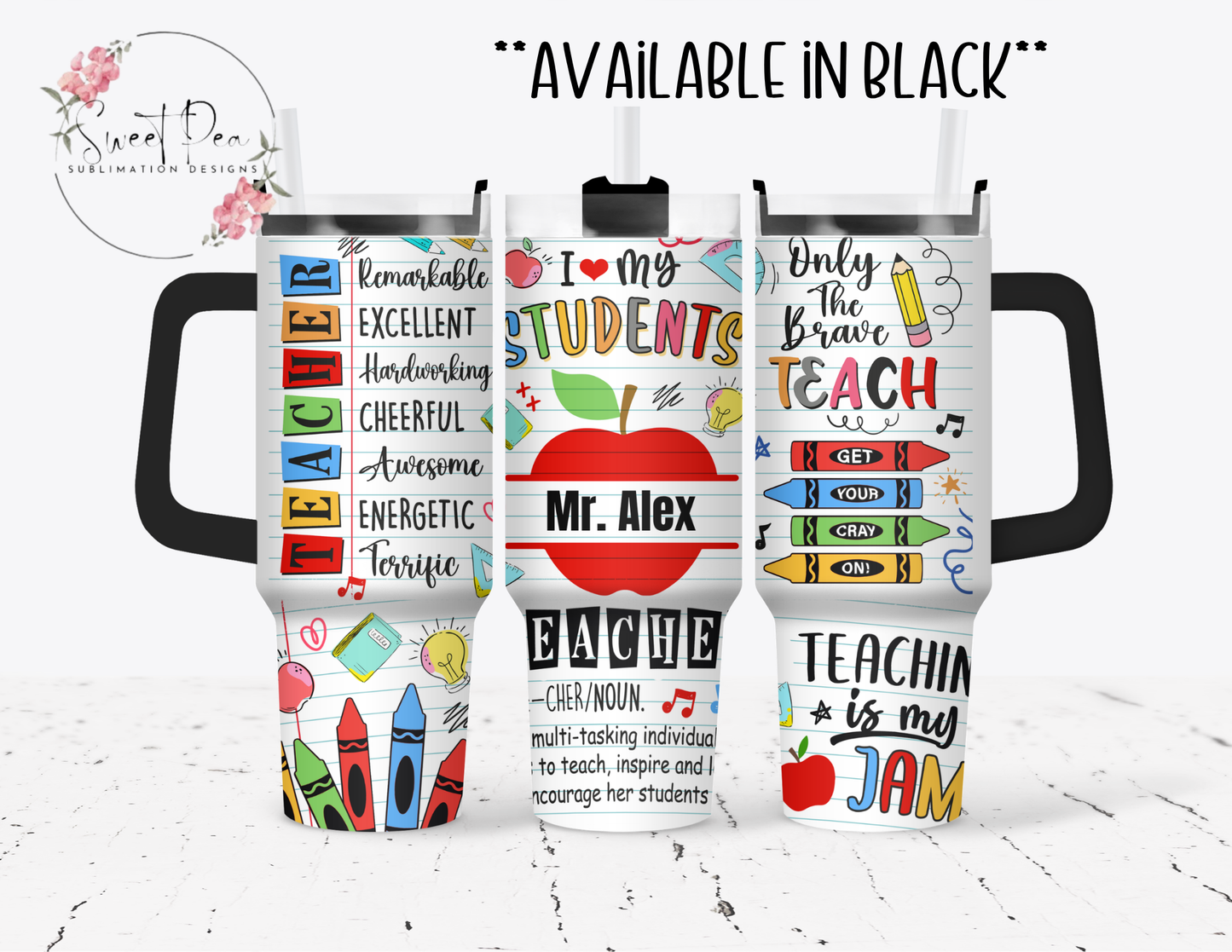 Personalized Teacher 40oz Tumbler