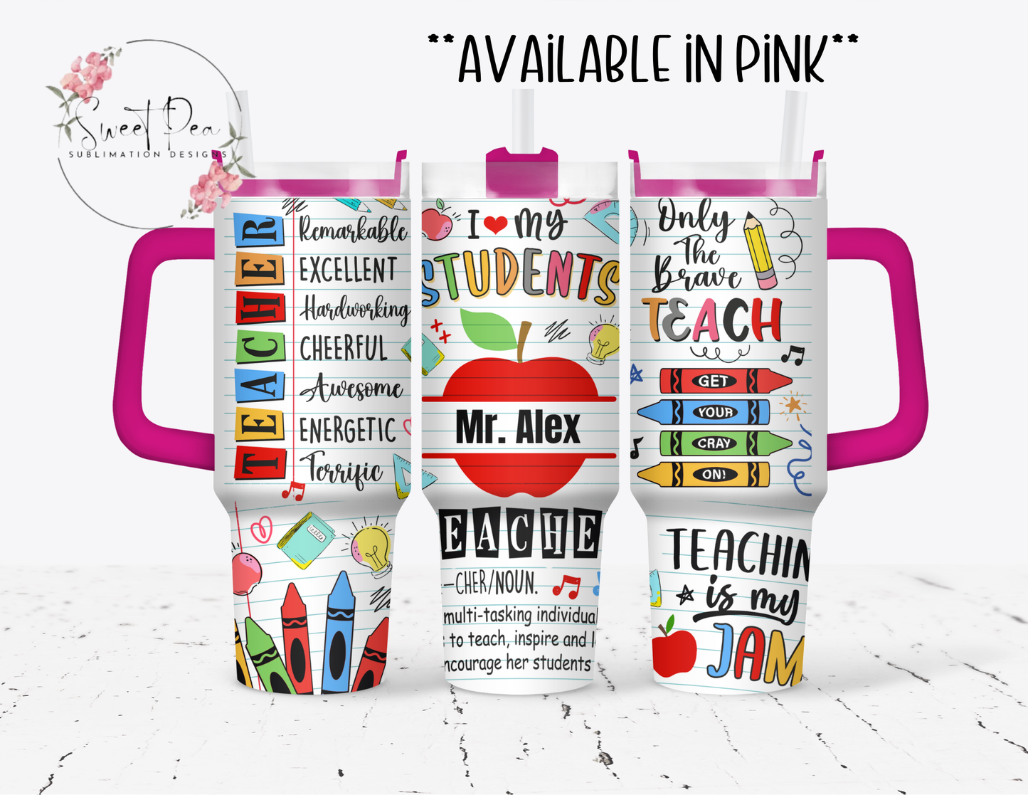 Personalized Teacher 40oz Tumbler