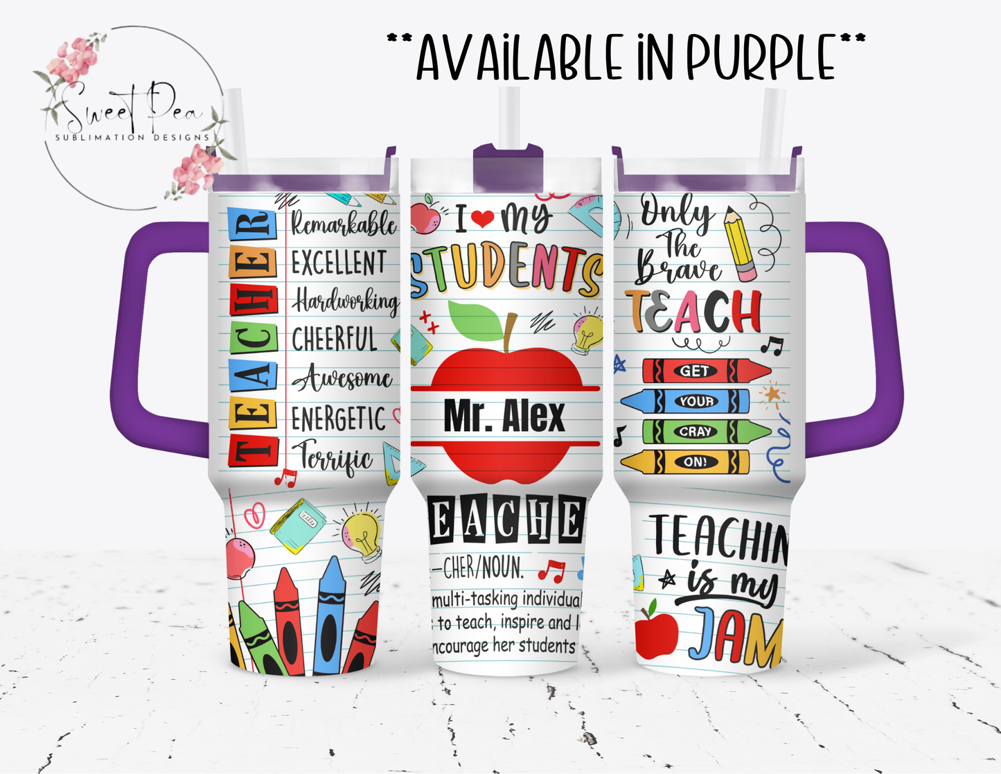 Personalized Teacher 40oz Tumbler
