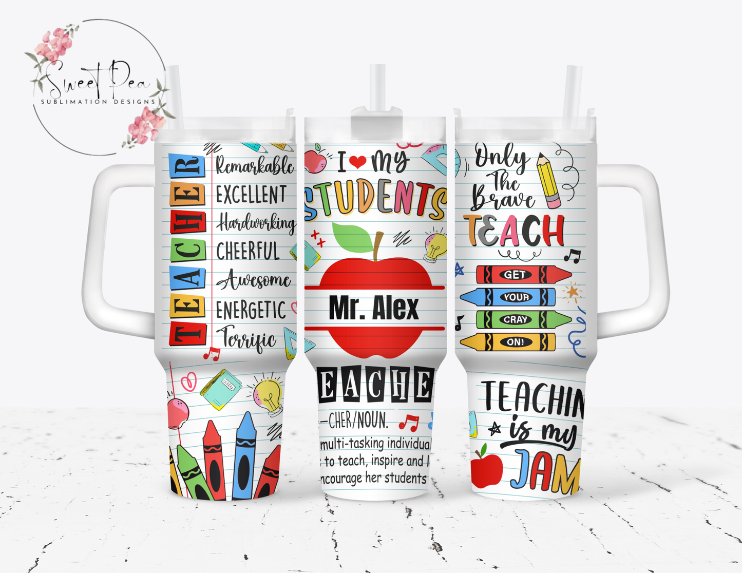 Personalized Teacher 40oz Tumbler