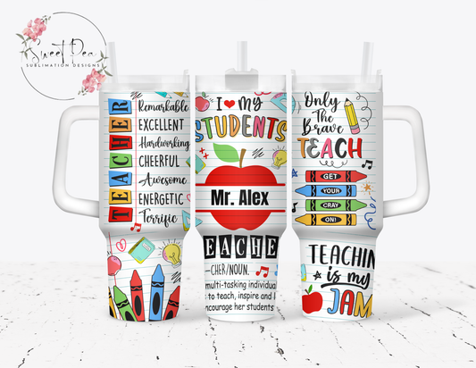 Personalized Teacher 40oz Tumbler