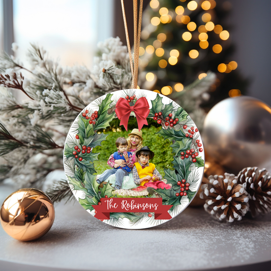 Personalized Picture Christmas Ornament